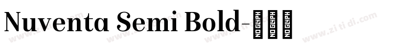 Nuventa Semi Bold字体转换 Nuventa Semi Bold字体转换